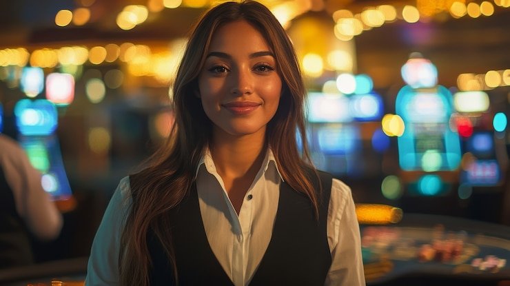 Halaman kasino langsung ratu 188 dengan dealer profesional dan meja blackjack roulette baccarat
